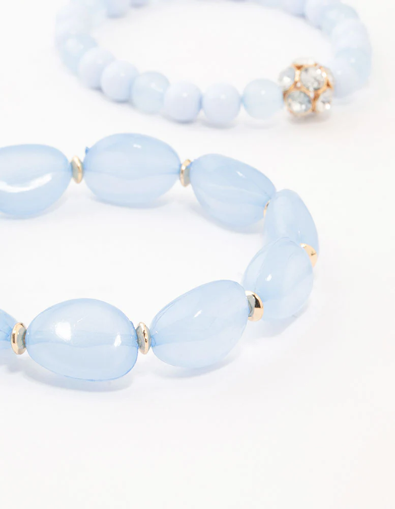 Coastal Beaded & Stone Bracelets 5-Pack - Image 3