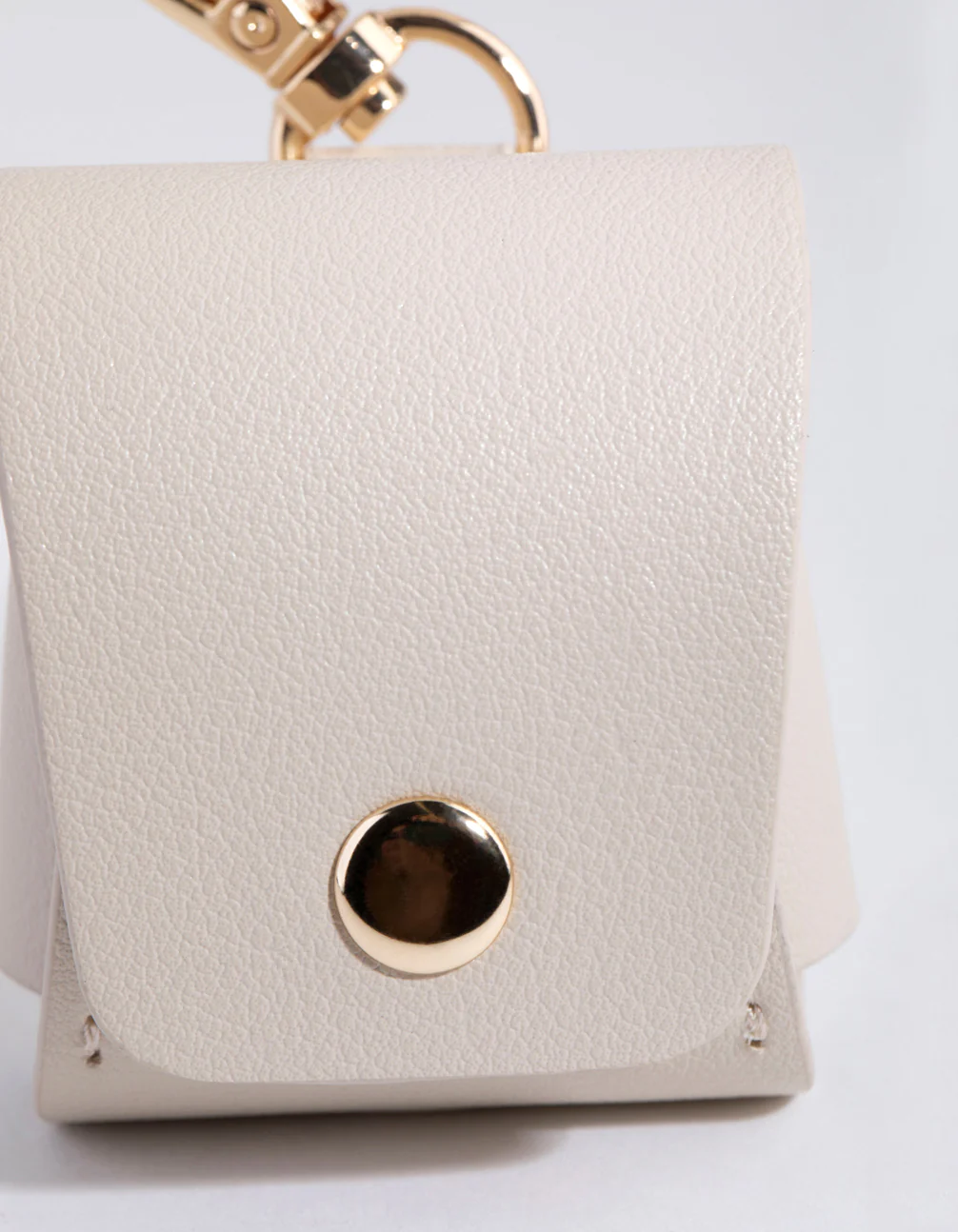 Tall Cream PU Leather Earpod Case - Image 2
