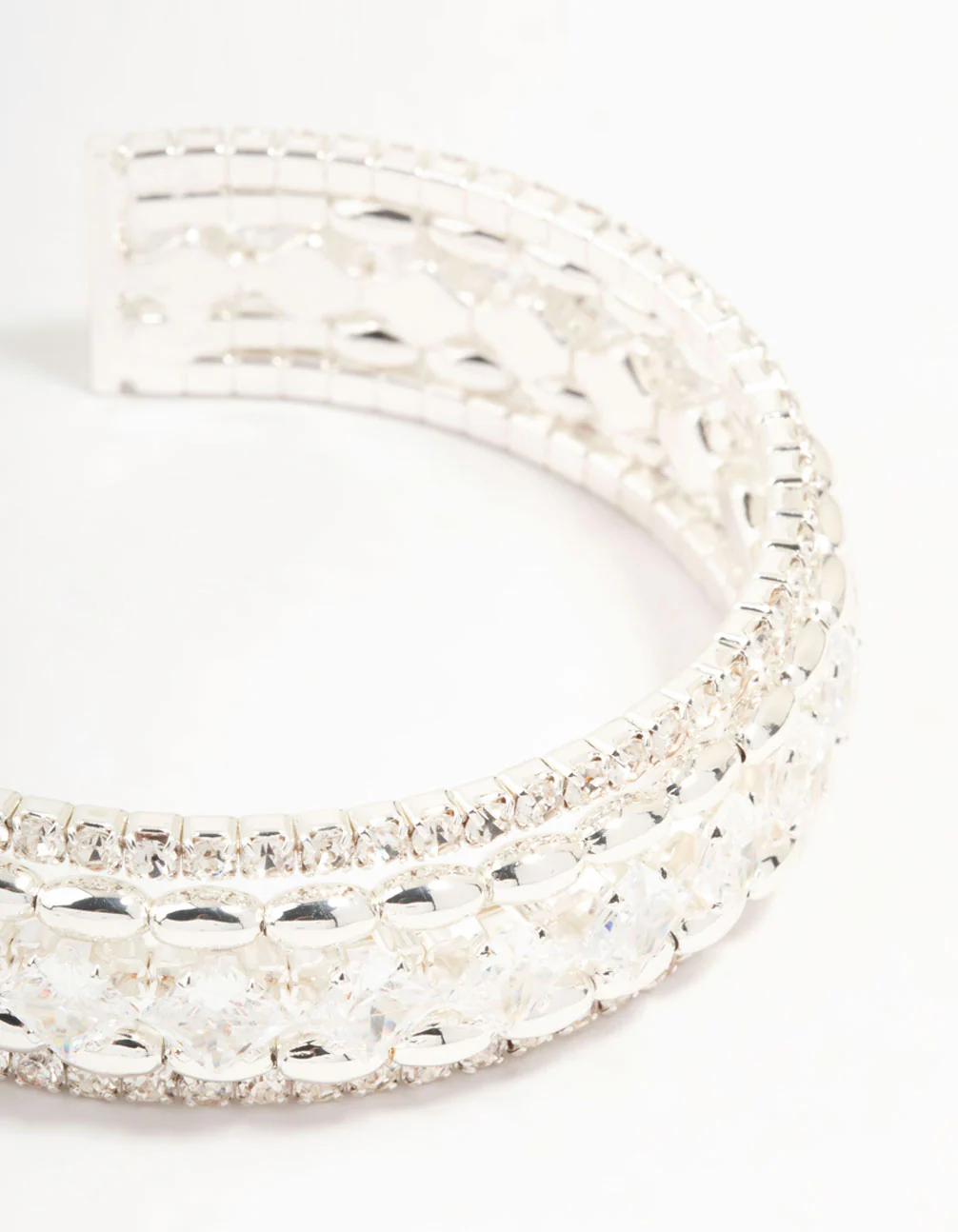 Cubic Zirconia Cupchain Wrist Cuff - Image 2