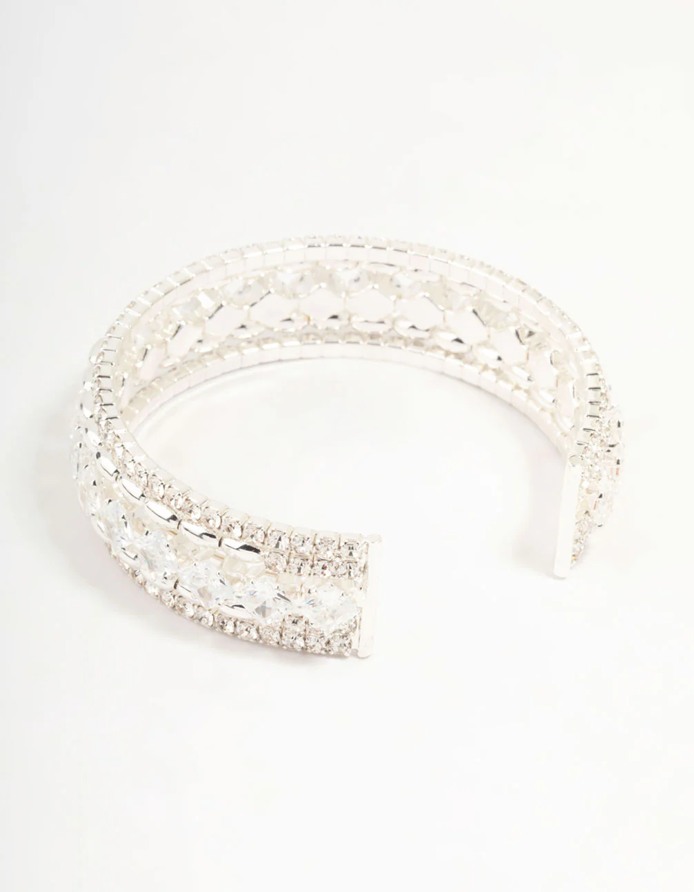 Cubic Zirconia Cupchain Wrist Cuff - Image 3
