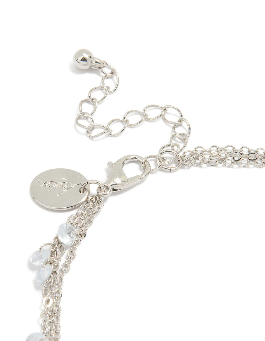 Cubic Zirconia Droplet Layered Anklet - Image 3