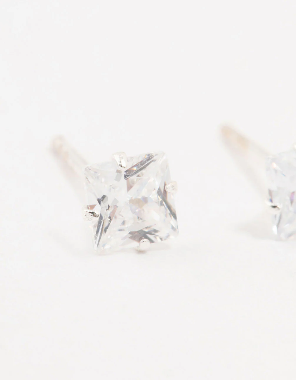 Sterling Silver Cubic Zirconia Stud Earrings - Image 2