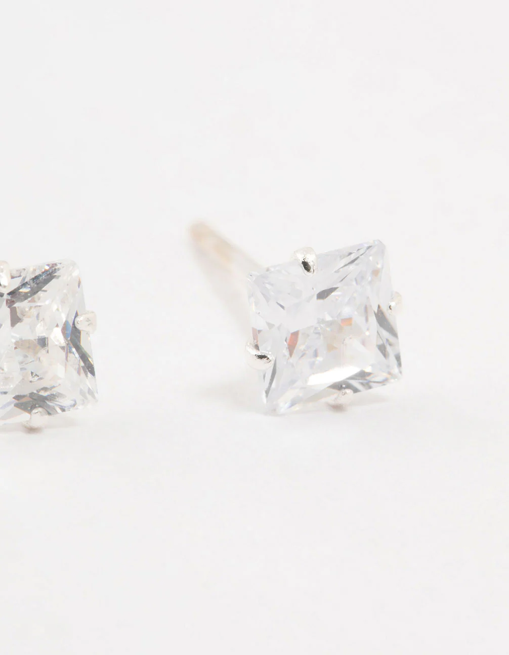 Sterling Silver Cubic Zirconia Stud Earrings - Image 3