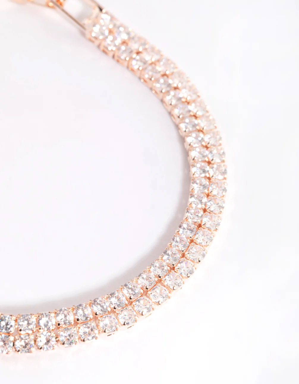 Rose Gold Cubic Zirconia Tennis Bracelet - Image 2