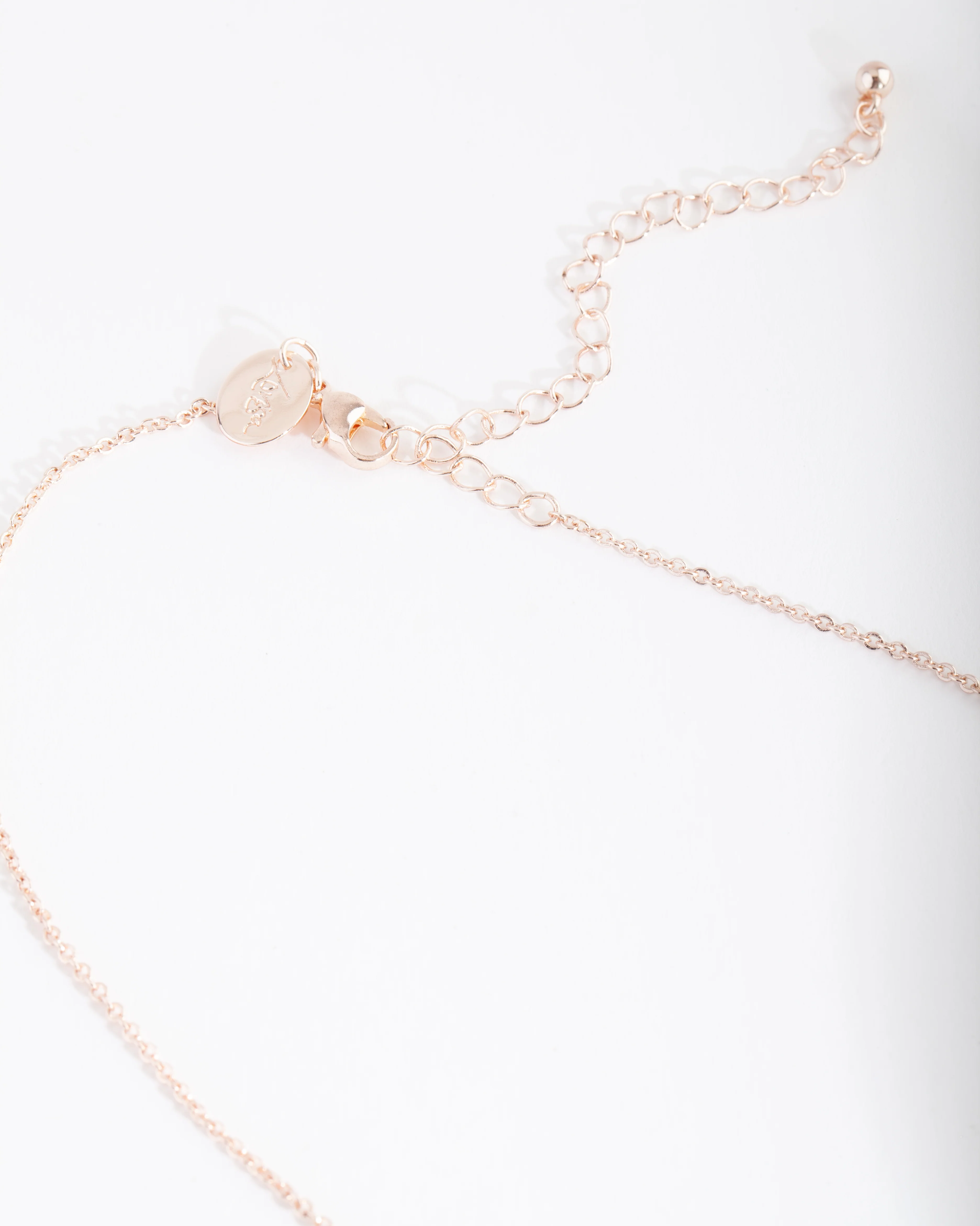 Rose Gold Cubic Zirconia Ring Necklace - Image 3