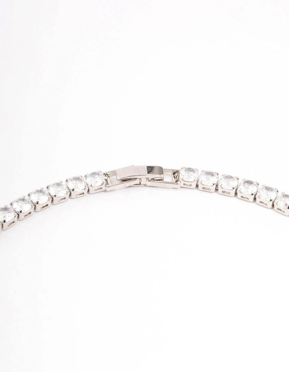 Silver Cubic Zirconia Baguete & Teardrop Jewellery Set - Image 3