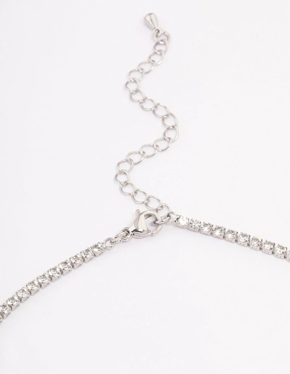 Silver Cubic Zirconia Butterfly Choker - Image 3