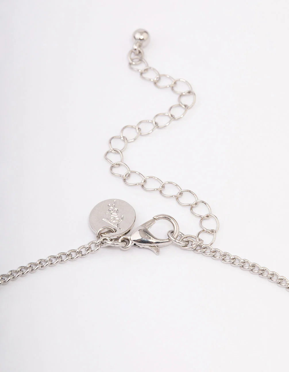 Silver Cubic Zirconia Mixed Marquise Snake Necklace - Image 3