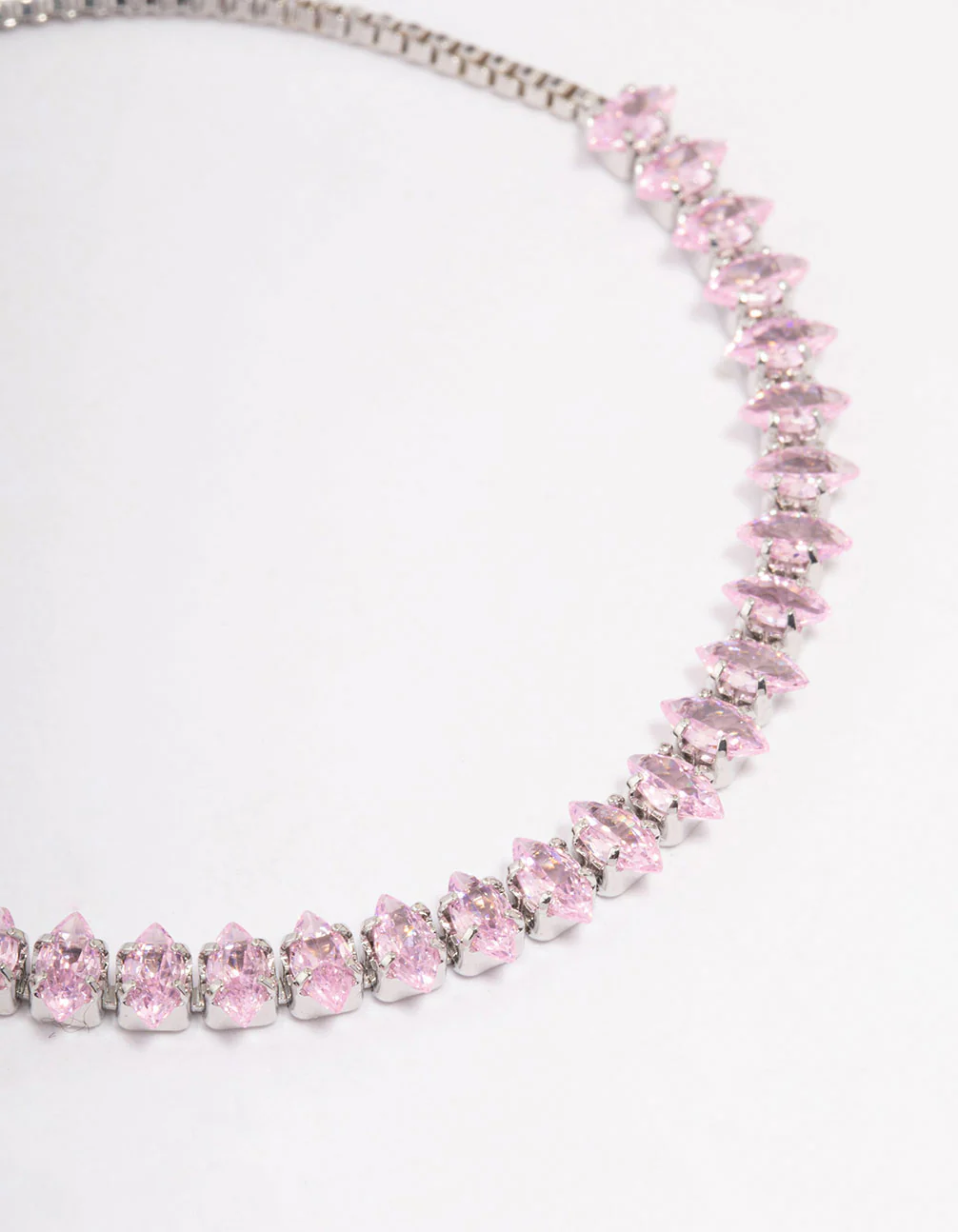 Silver Cubic Zirconia Mixed Marquise Toggle Bracelet - Image 2