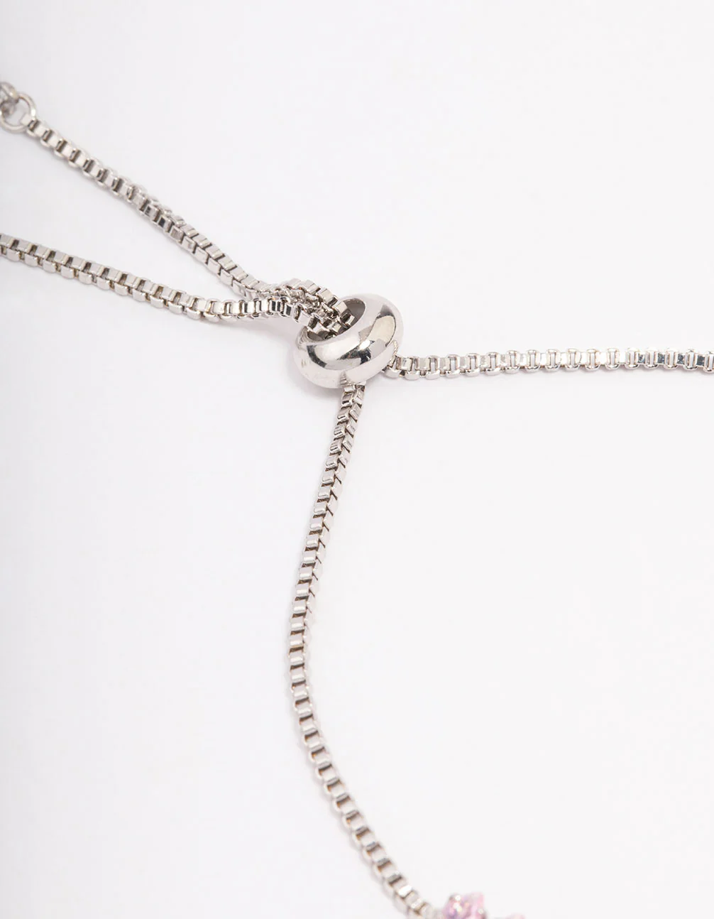 Silver Cubic Zirconia Mixed Marquise Toggle Bracelet - Image 3