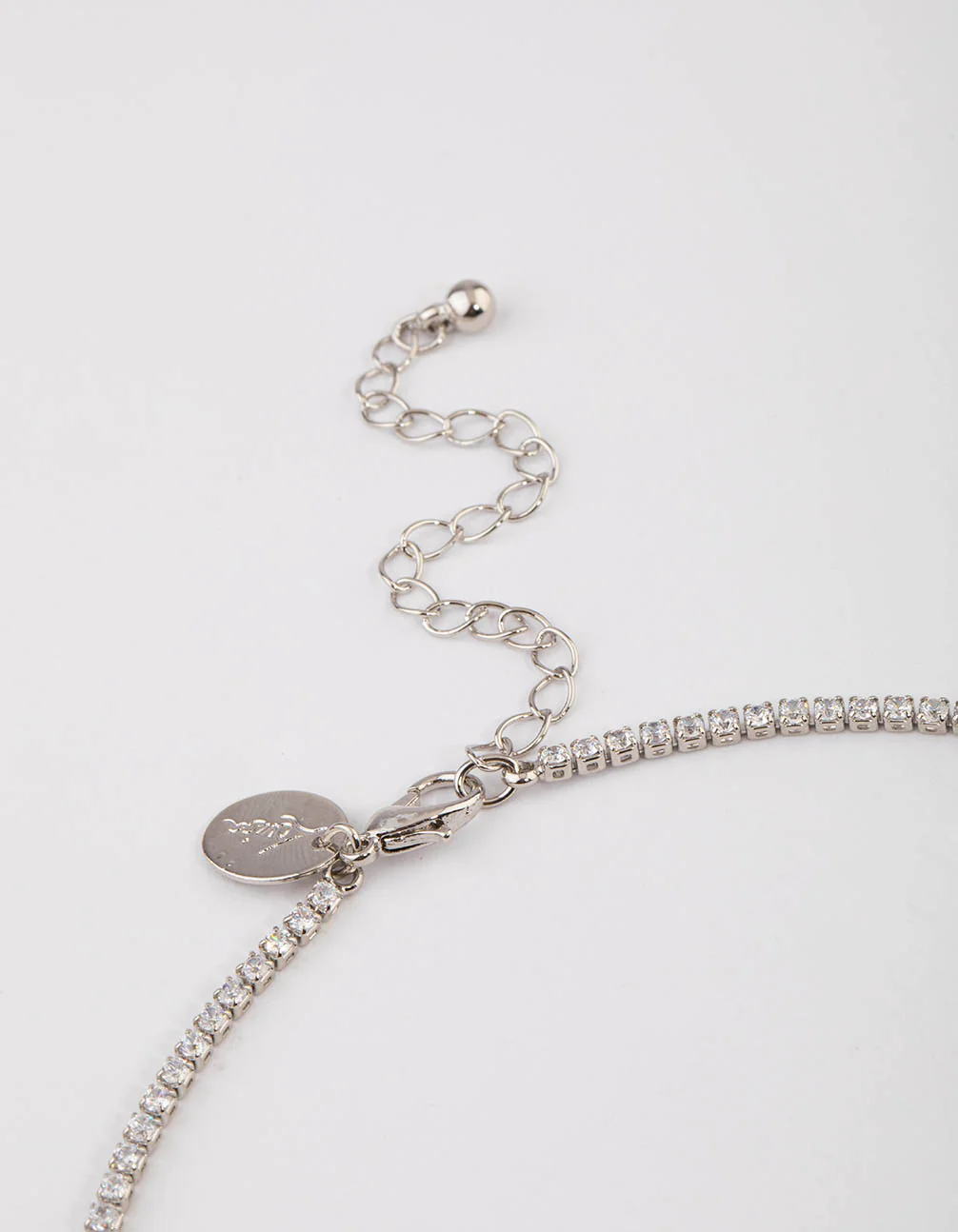 Silver Cubic Zirconia Mixed Y-Necklace & Earrings Set - Image 3