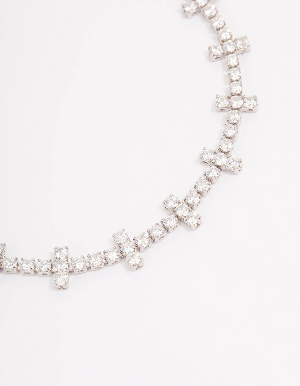 Silver Multi Square Cubic Zirconia Tennis Bracelet - Image 2