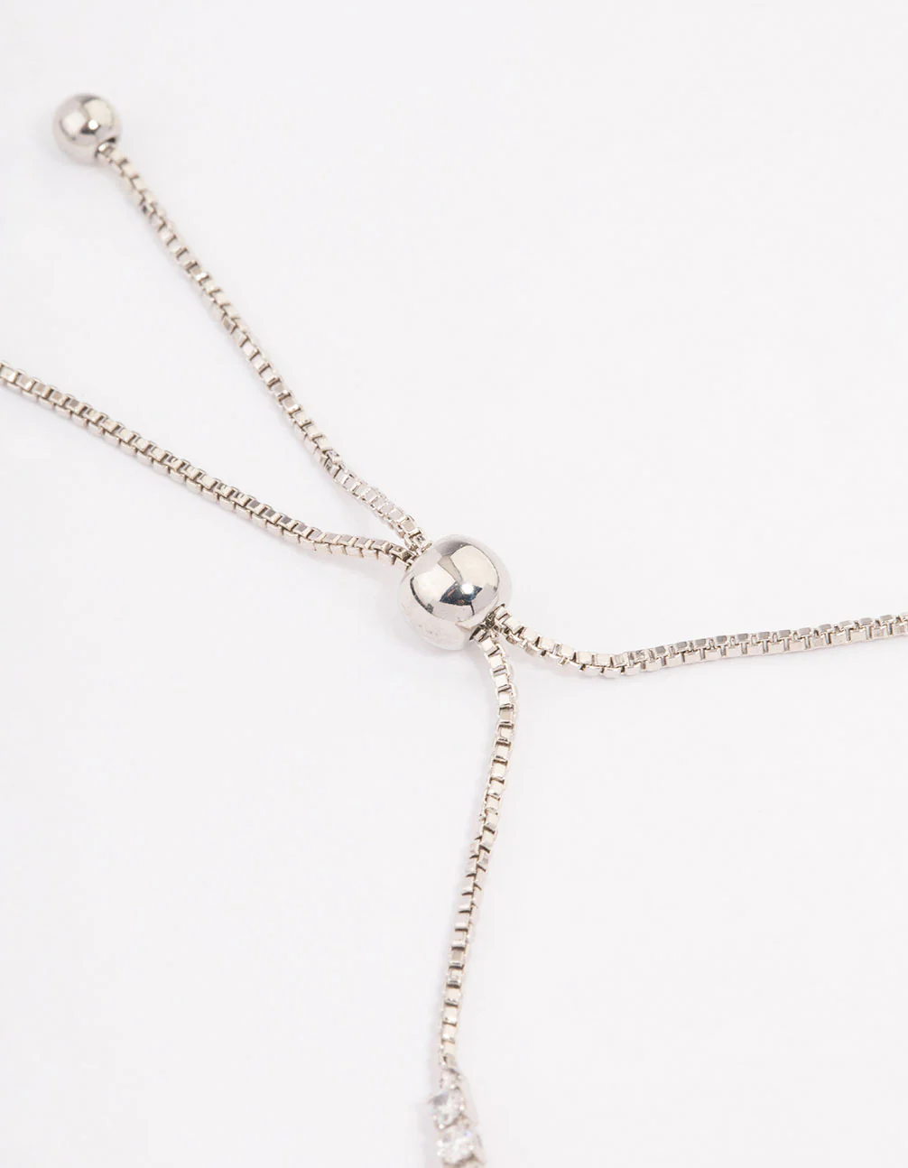 Silver Multi Square Cubic Zirconia Tennis Bracelet - Image 3