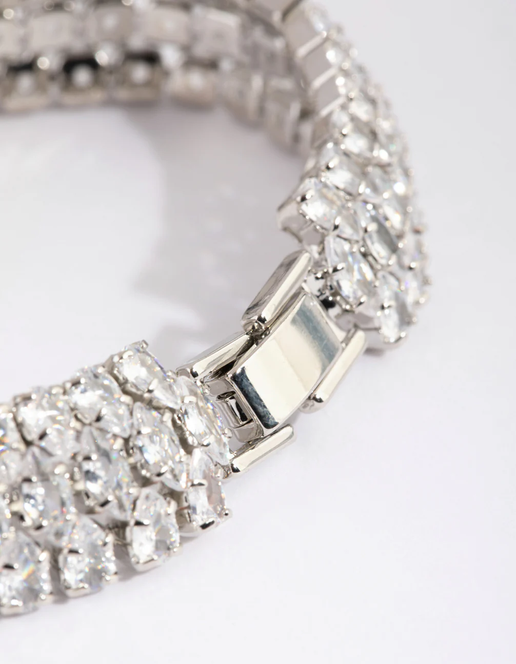 Silver Cubic Zirconia Tennis Bracelet - Image 2