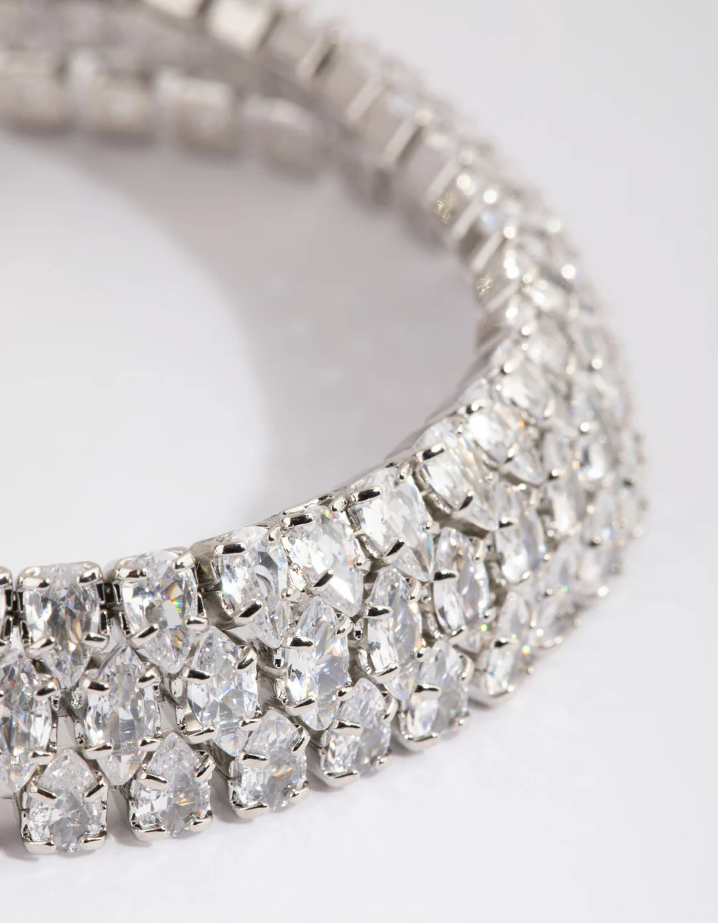 Silver Cubic Zirconia Tennis Bracelet - Image 3