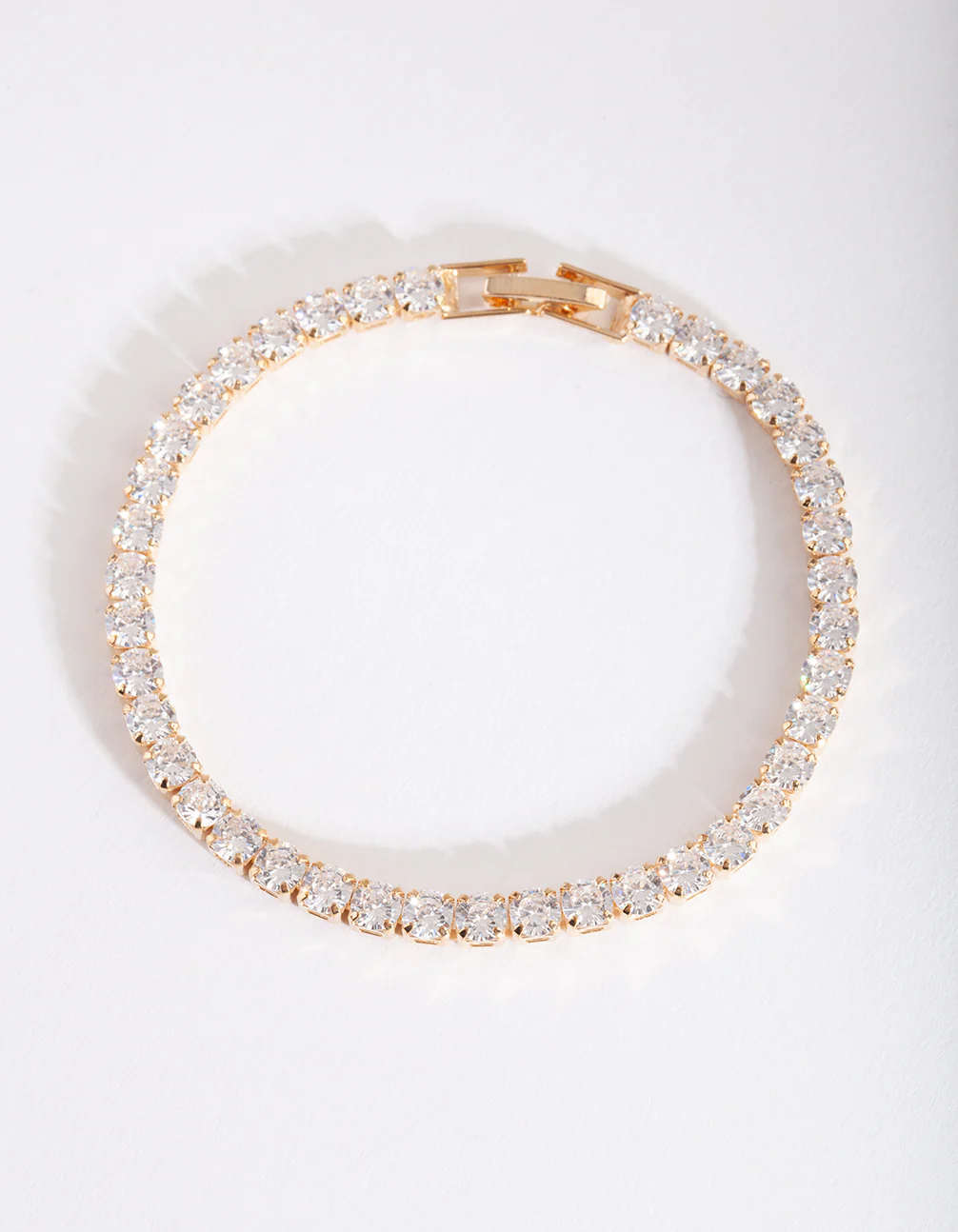 Gold Cubic Zirconia Tennis Bracelet - Image 2