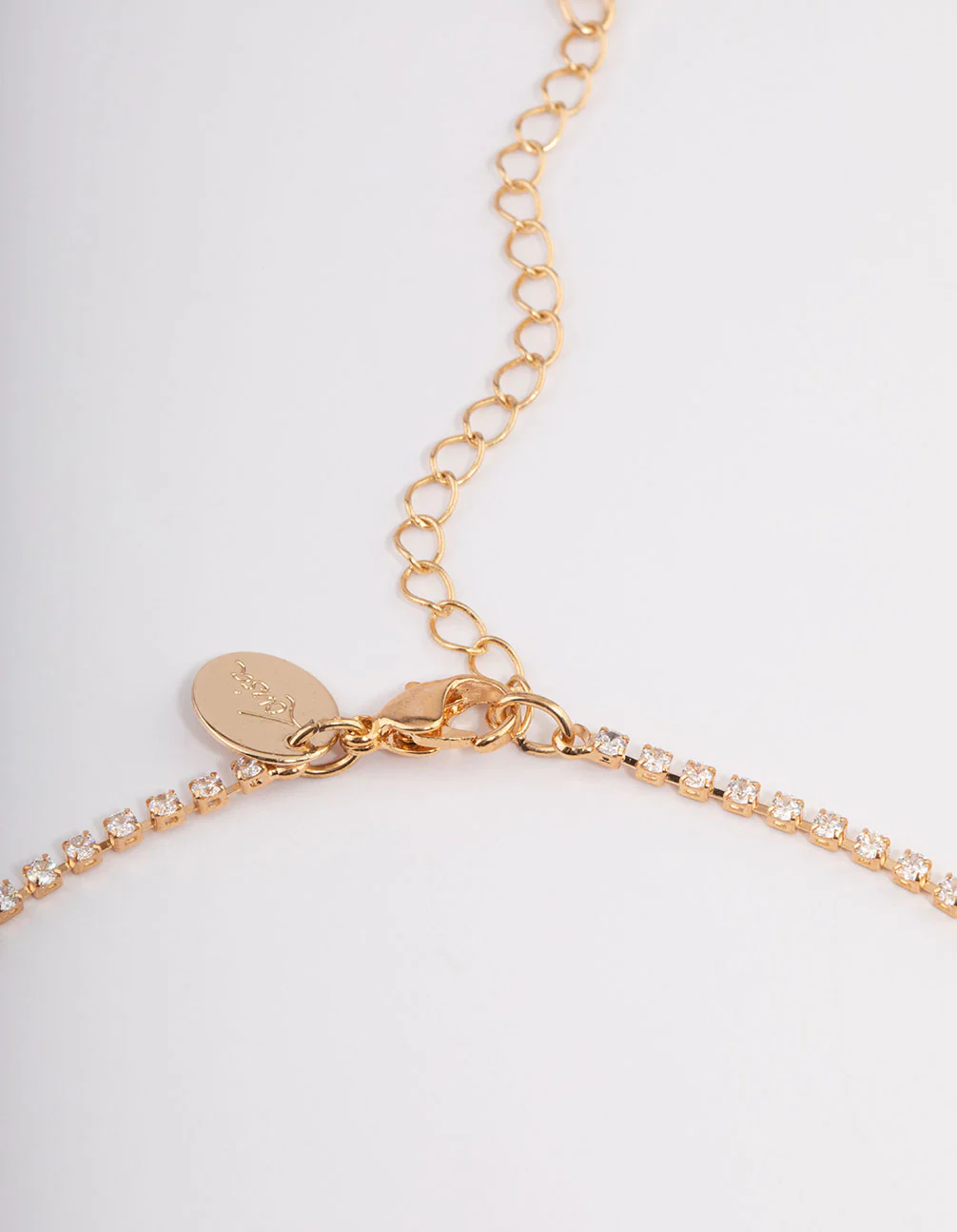 Gold Cubic Zirconia Diamond Necklace Set - Image 3