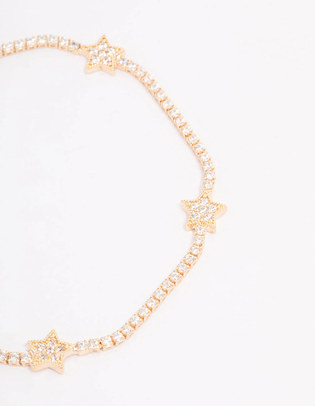 Gold Cubic Zirconia Multi Star Bracelet - Image 2