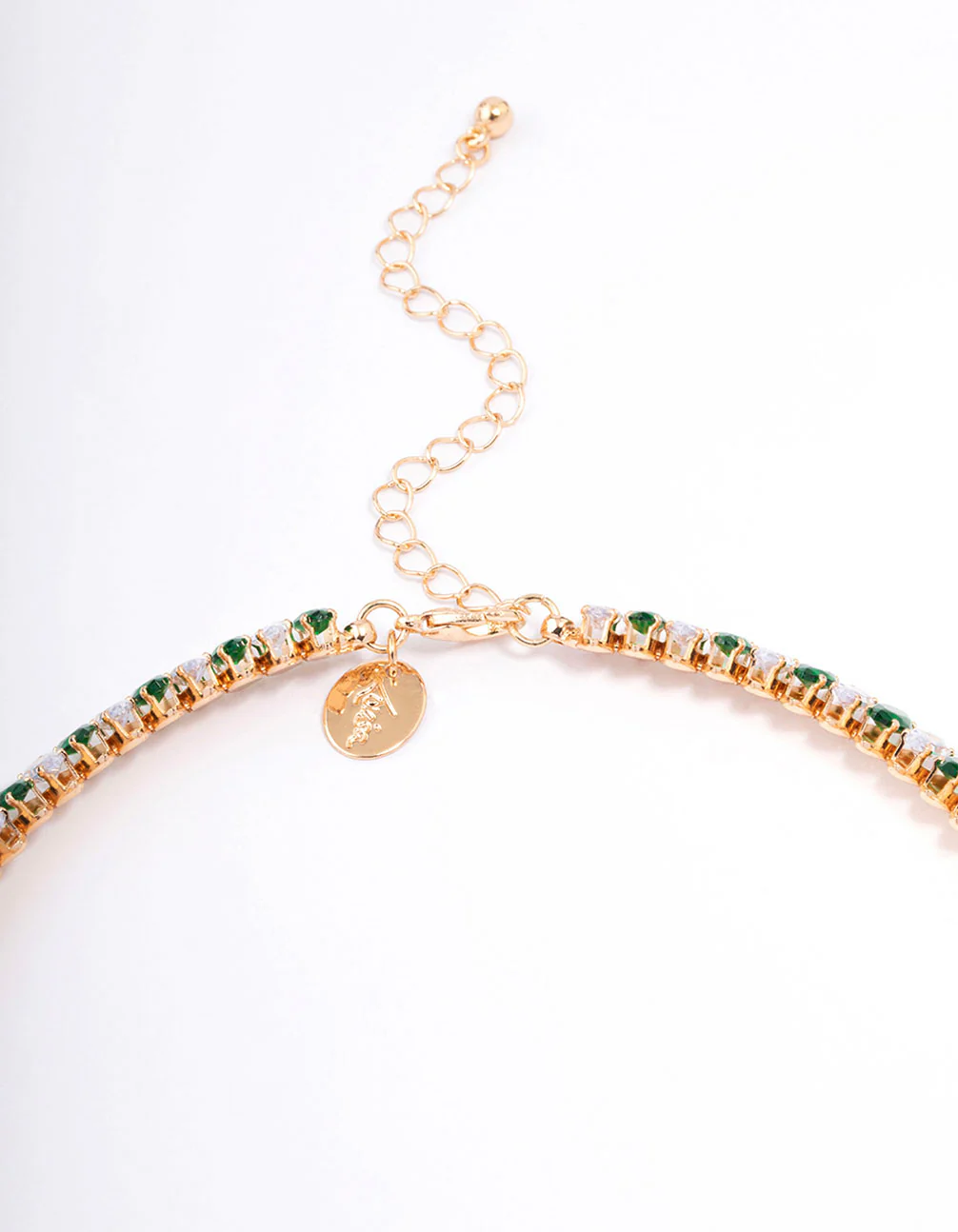 Gold Cubic Zirconia Navette Stone Choker - Image 3