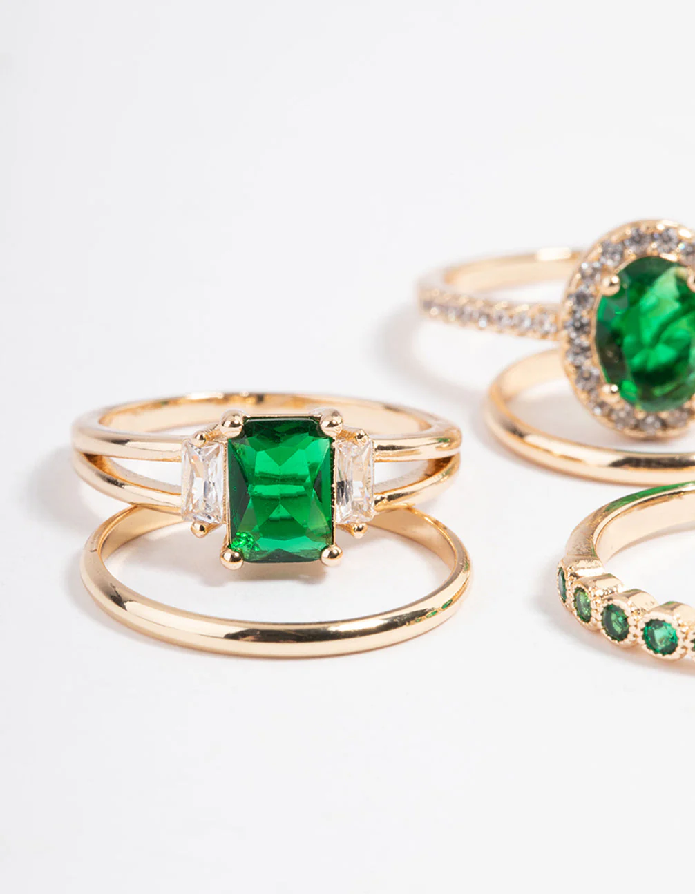 Cubic Zirconia Oval Halo Ring 5-Pack - Image 3