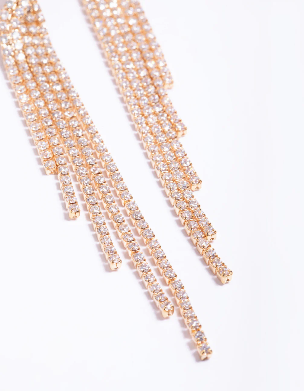 Cubic Zirconia Strand Twist Drop Earrings - Image 3