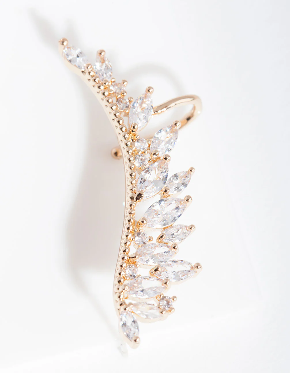 Gold Boho Cubic Zirconia Ear Climber - Image 2