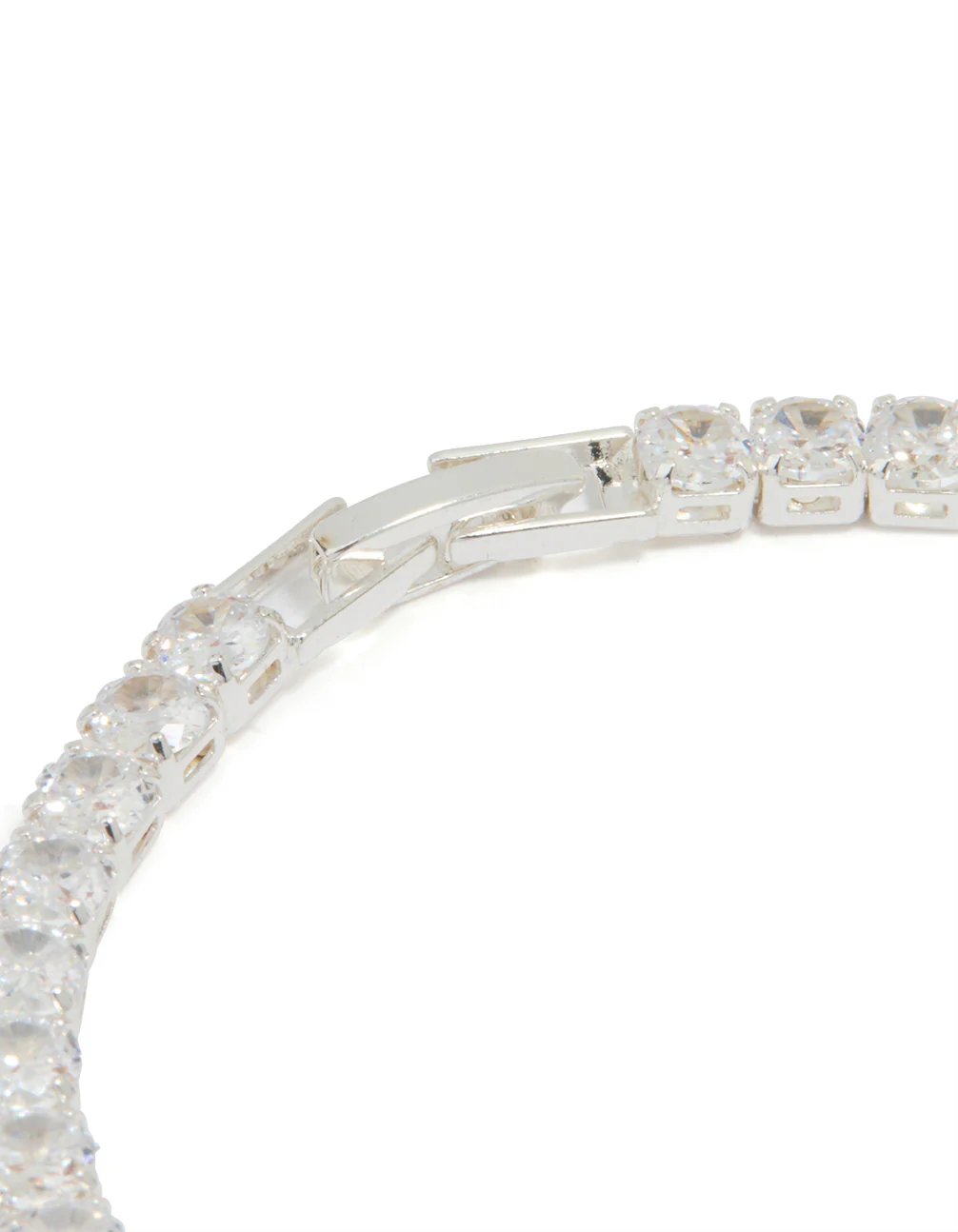 Silver Cubic Zirconia Baguette Tennis Bracelet - Image 3