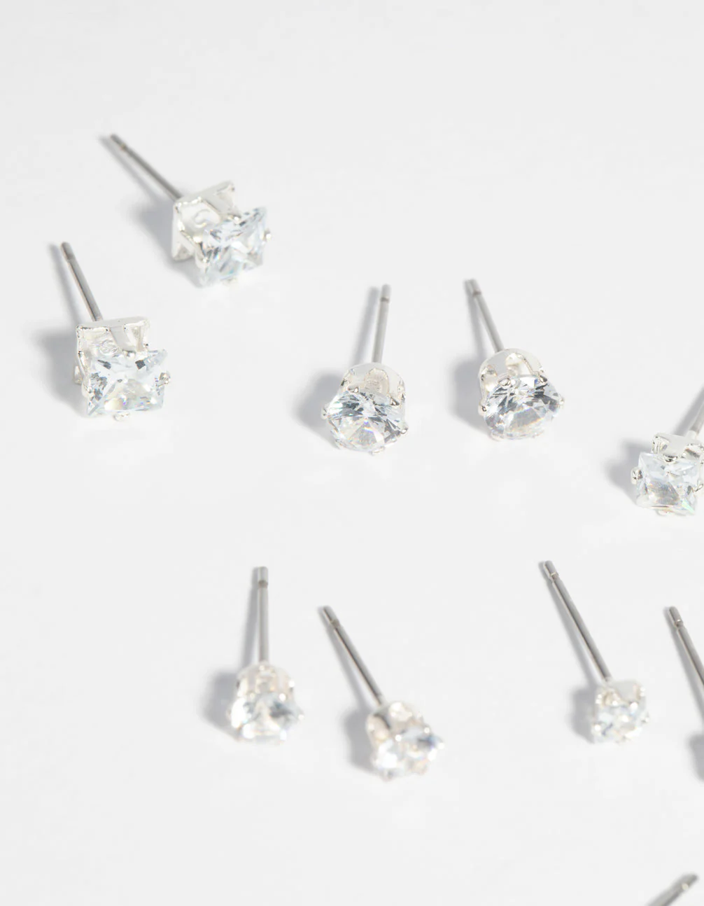 Silver Cubic Zirconia Earring 6-Pack - Image 3