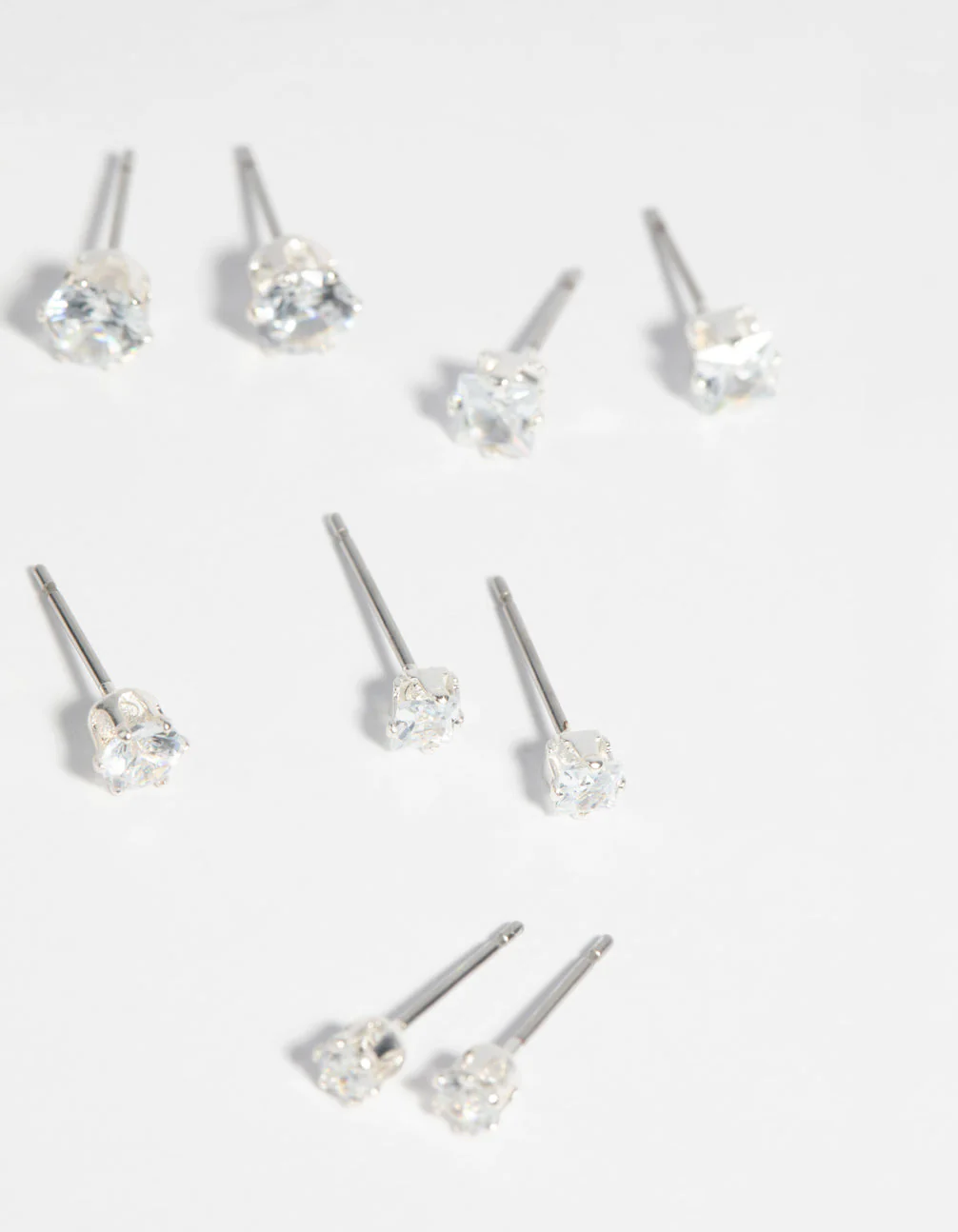 Silver Cubic Zirconia Earring 6-Pack - Image 4