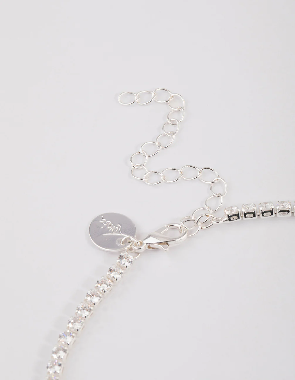 Silver Cubic Zirconia Silver Y-Neck Jewellery Set - Image 3