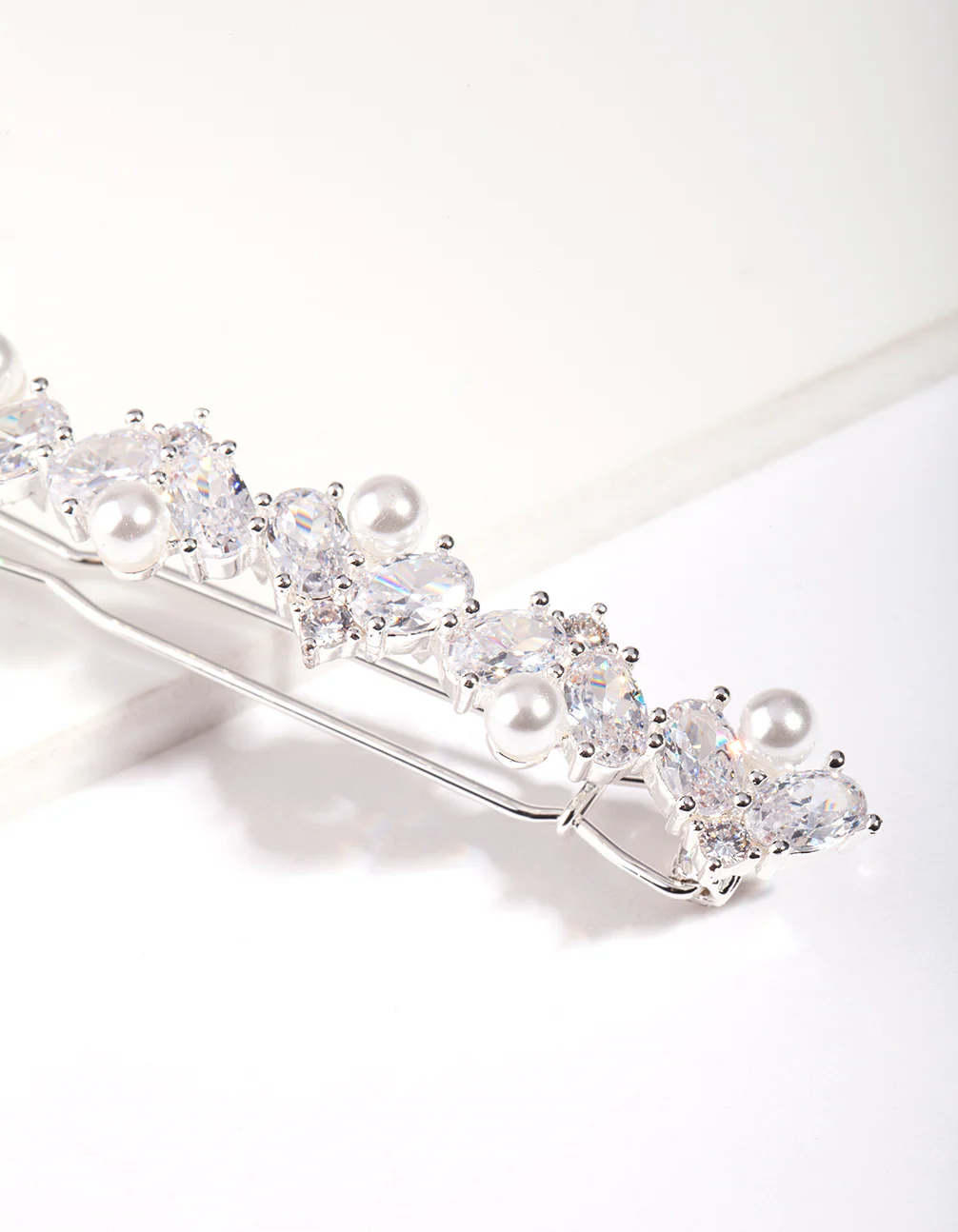 Silver Cubic Zirconia Hair Clip - Image 2