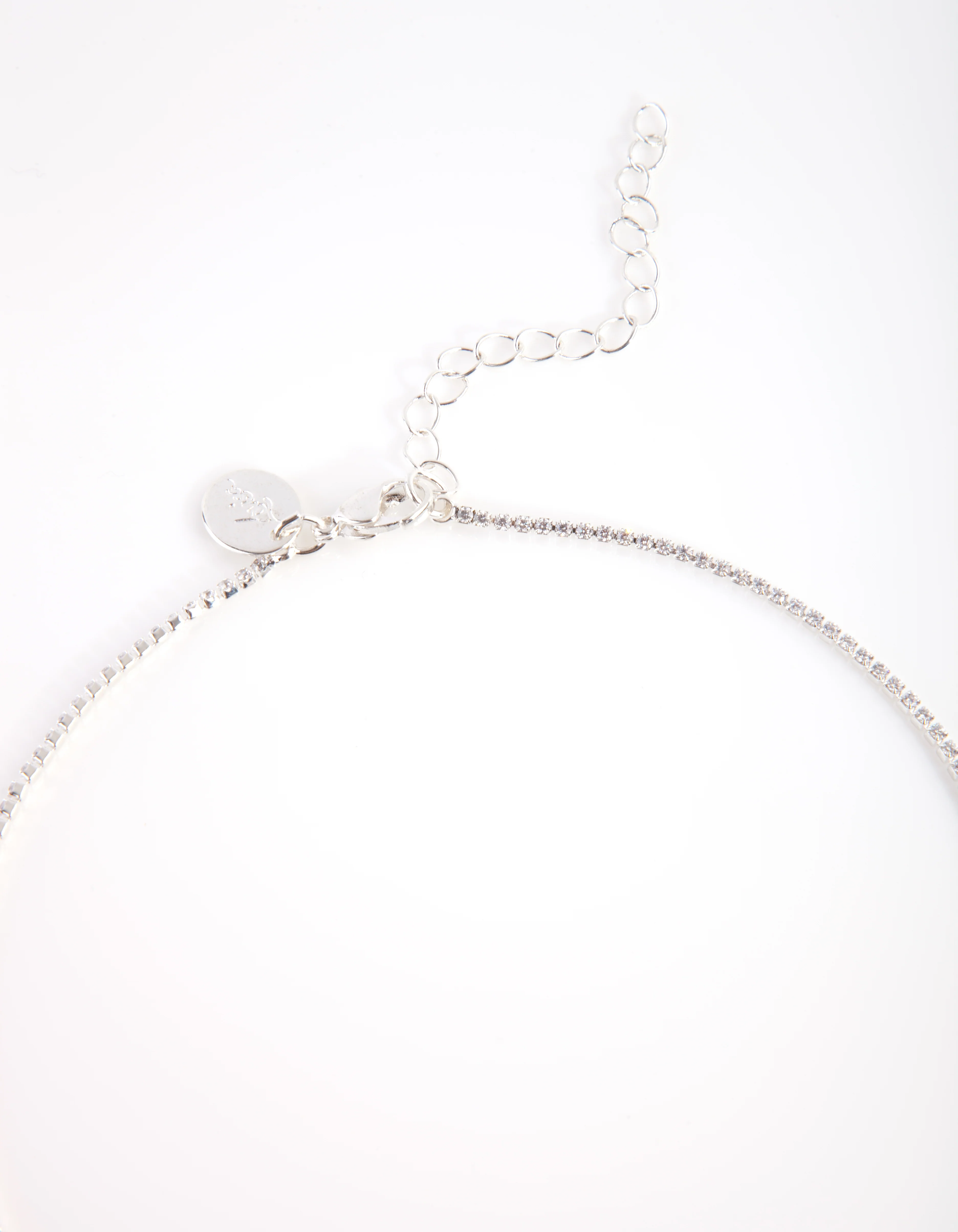 Cubic Zirconia Silver Y-Neck Necklace - Image 3