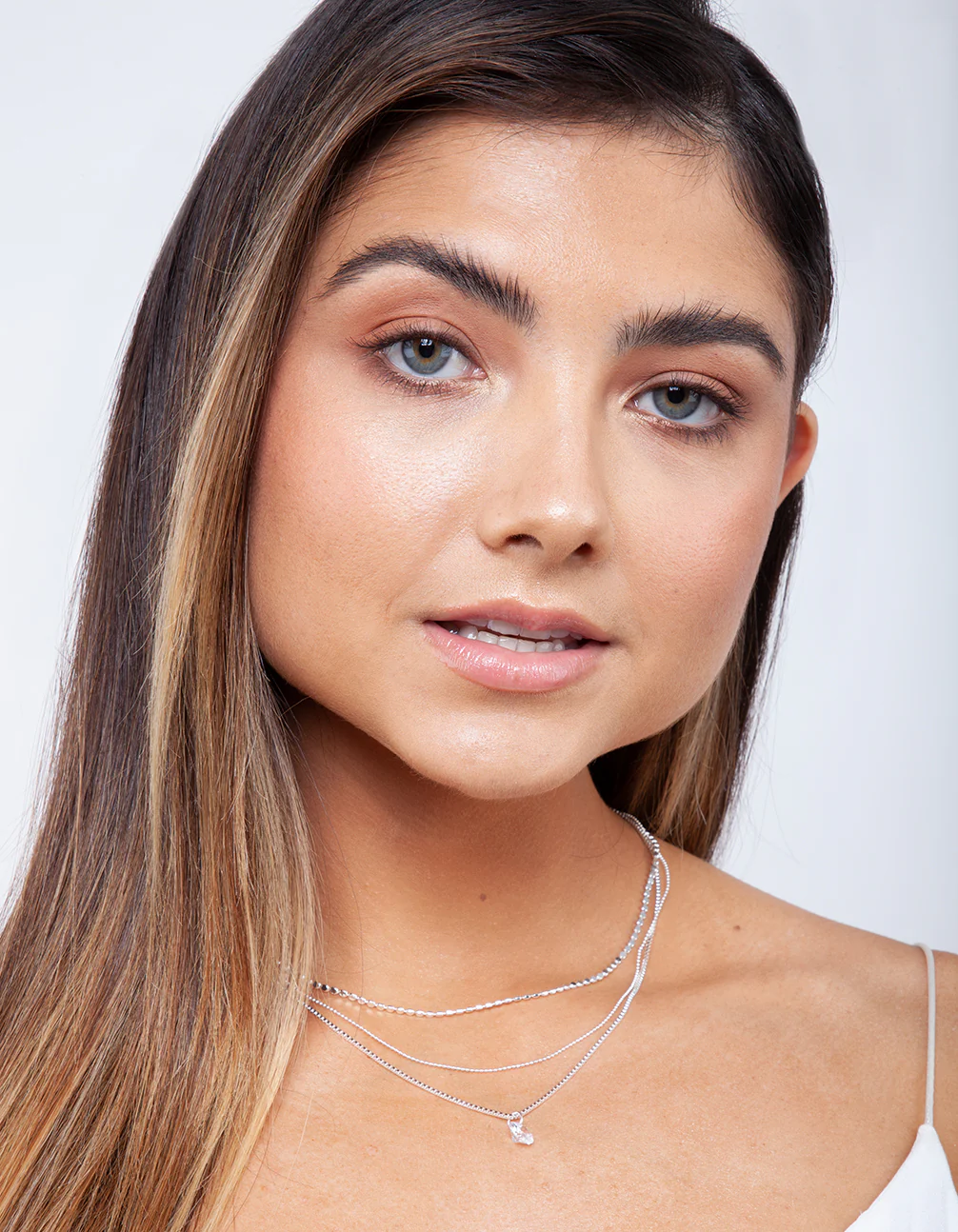 Silver Layered Cubic Zirconia Necklace - Image 2