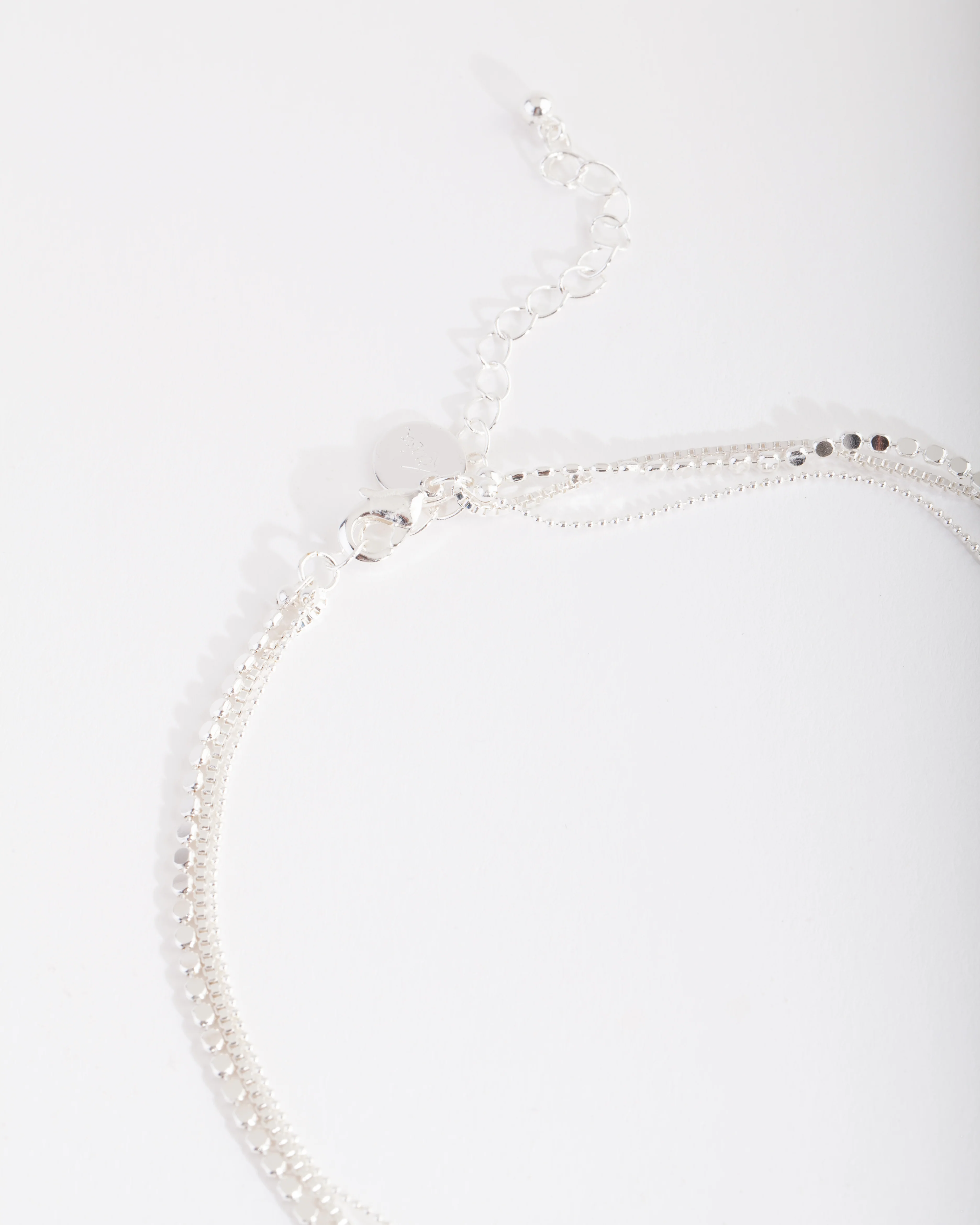 Silver Layered Cubic Zirconia Necklace - Image 5