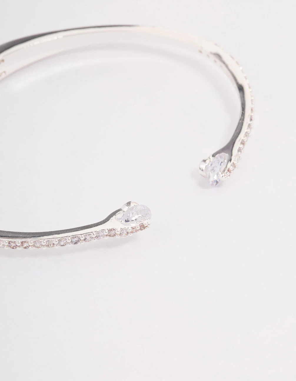 Silver Multi Cubic Zirconia Wrist Cuff - Image 2