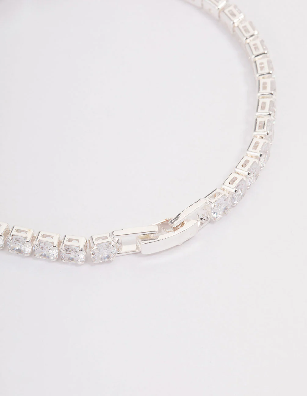 Silver Multi Cubic Zirconia Stone Tennis Bracelet - Image 3