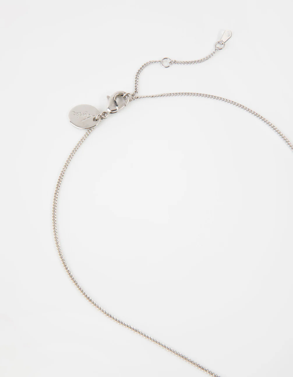 Silver Decorated Cross Pendant Necklace - Image 3