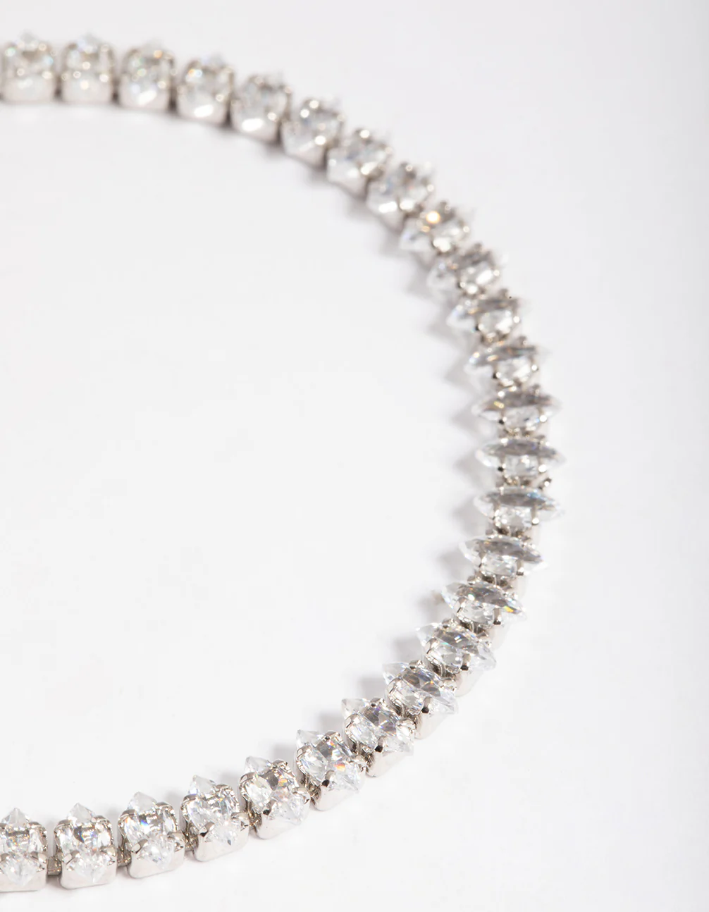 Silver Cubic Zirconia Stone Toggle Tennis Bracelet - Image 2
