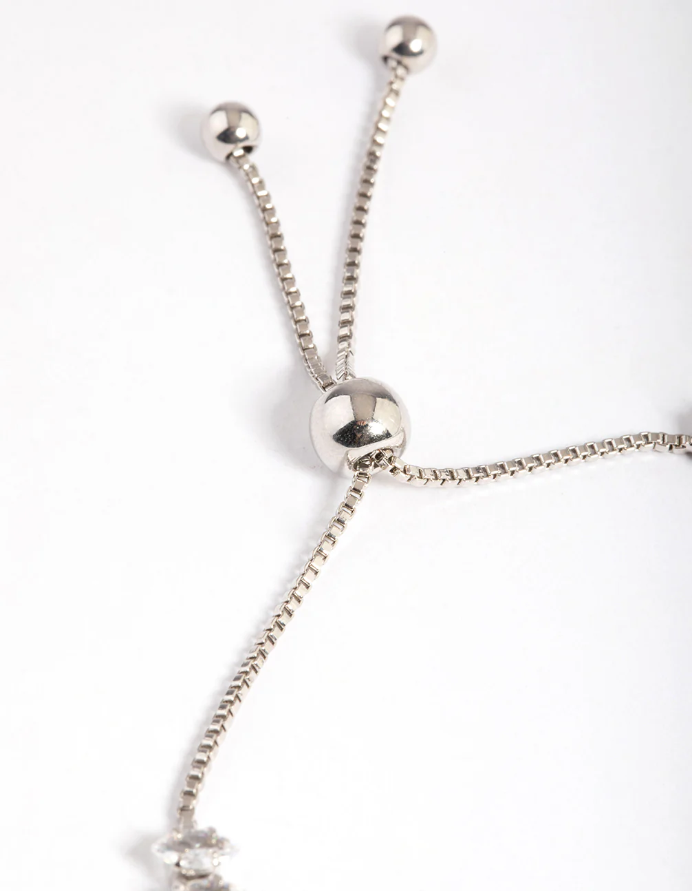 Silver Cubic Zirconia Stone Toggle Tennis Bracelet - Image 3