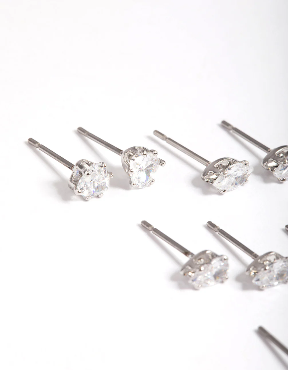 Silver Mixed Stone Stud Earring 12-Pack - Image 2