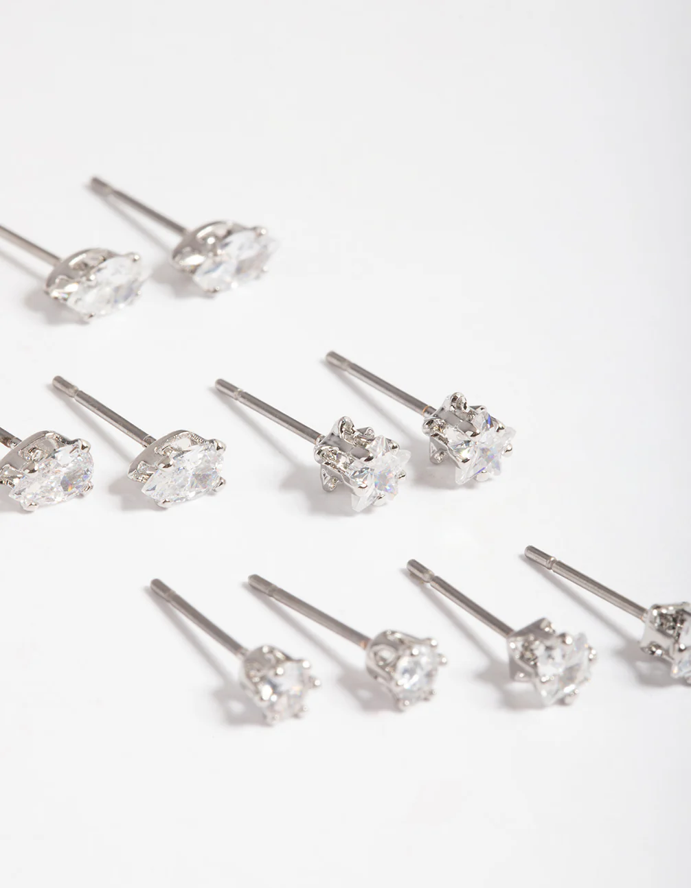 Silver Mixed Stone Stud Earring 12-Pack - Image 3