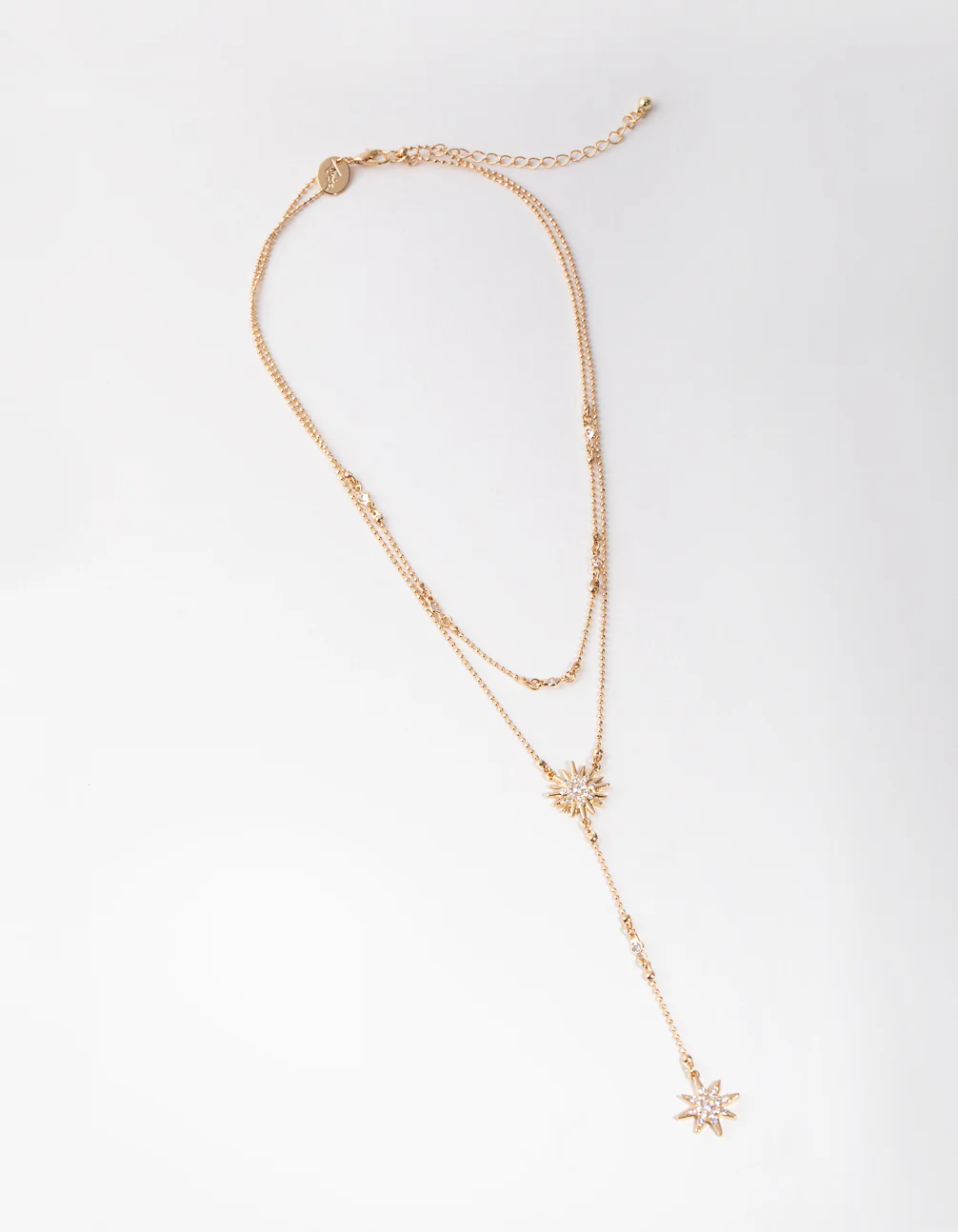 Cubic Zirconia Starburst Y-Neck Necklace - Image 2