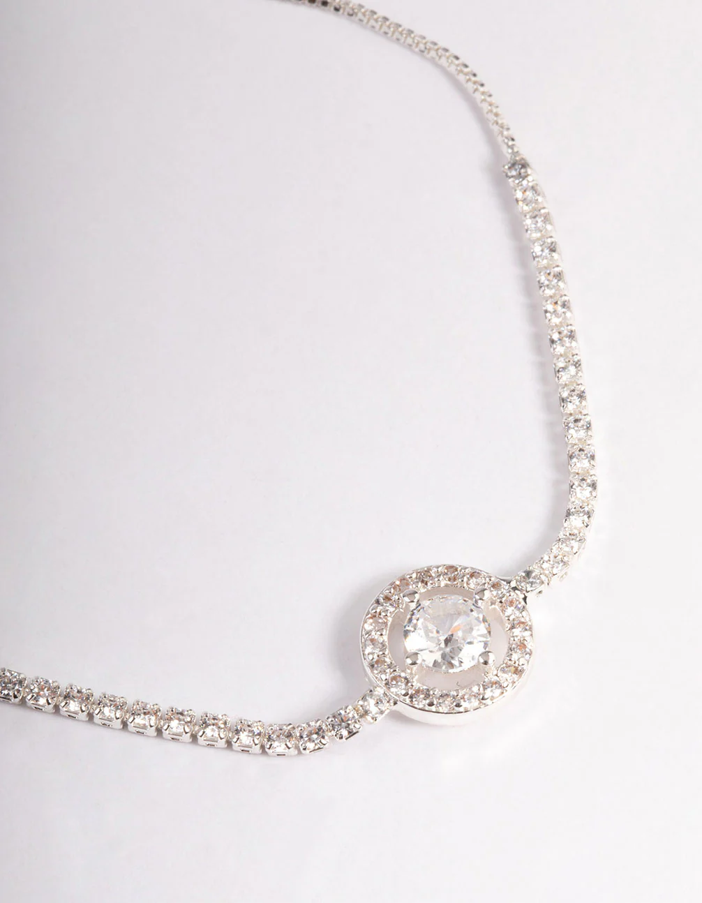 Silver Cupchain Stone Toggle Tennis Bracelet - Image 2