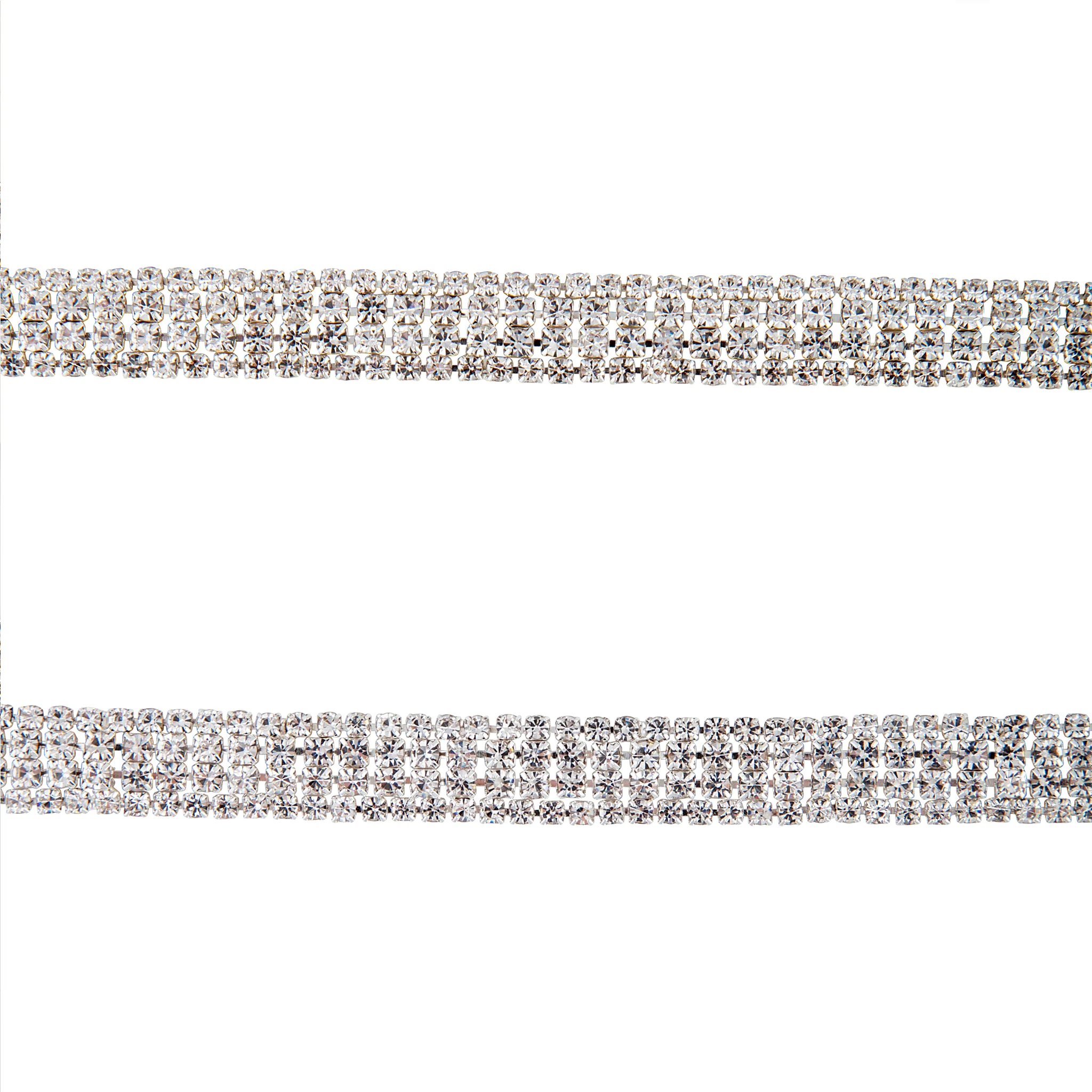 Four Row Diamante Choker & Bracelet Set - Image 3