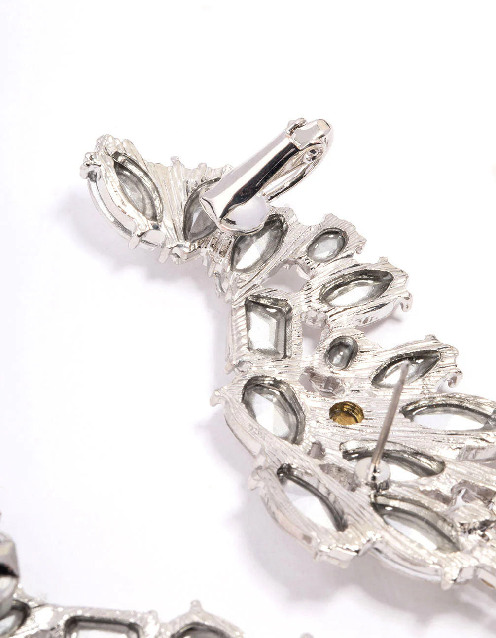 Silver Multi Diamante Cup Chain Ear Cuff - Image 3