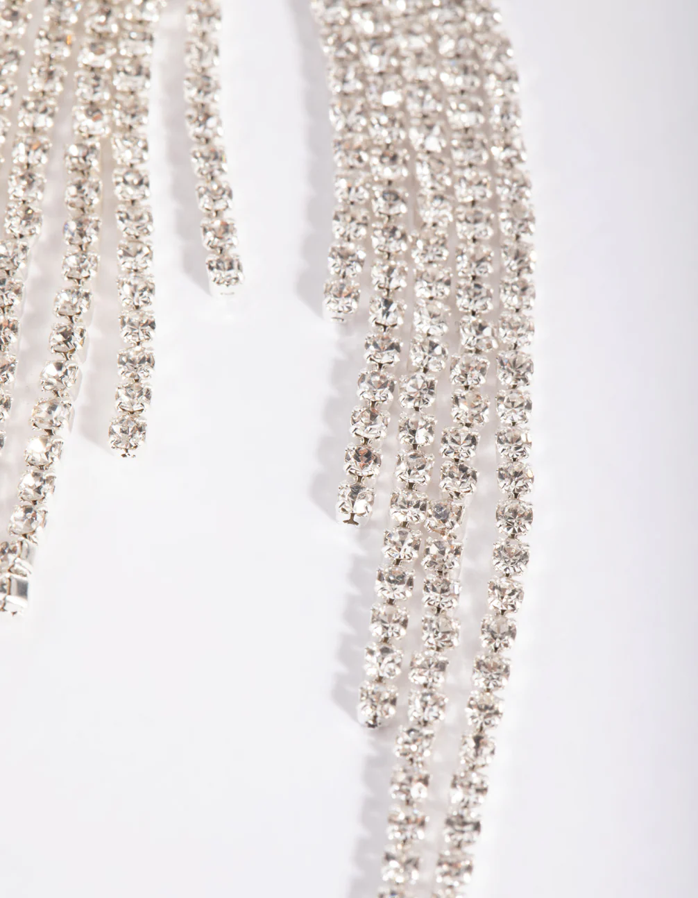 Silver Twisted Strand Drop Earrings - Image 3