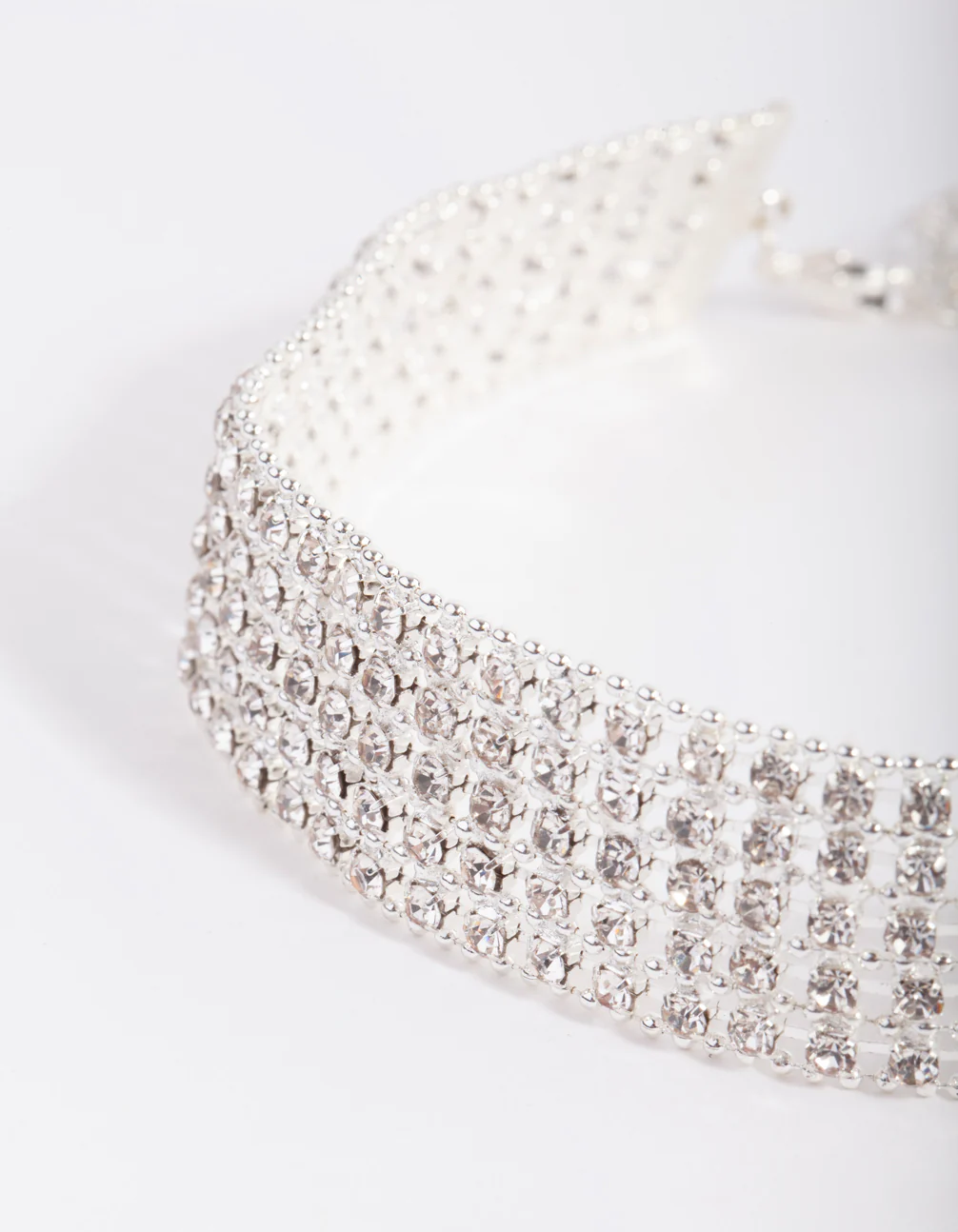 Silver 5 Row Diamante Choker - Image 3