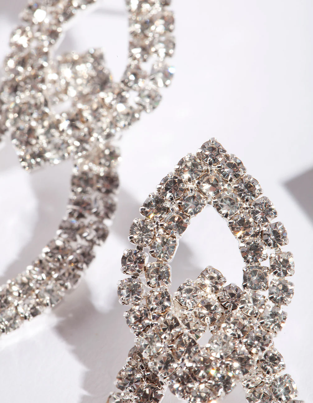 Silver Cup-Chain Double Leaf Earrings - Image 3