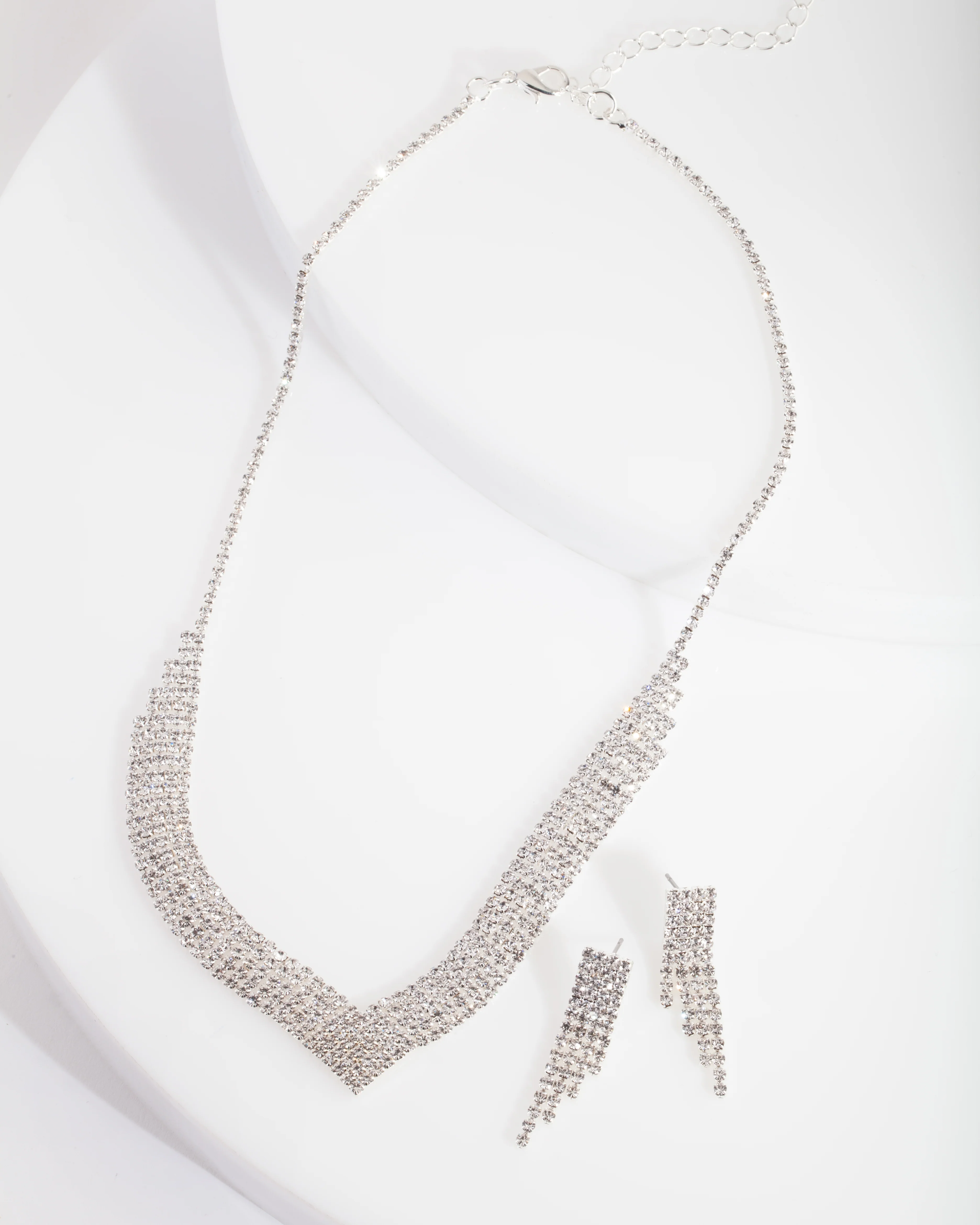 Silver Diamante Jewellery Set - Image 2