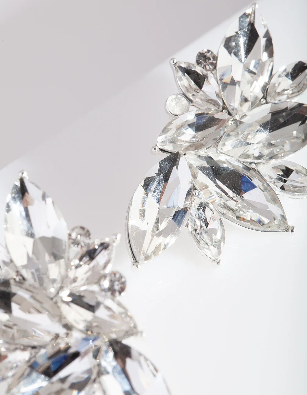 Diamante Fan Stud Earrings - Image 3